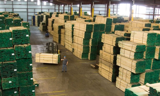 GBI stacker at Beasley Forest Products, Hazlehurst, Georgia